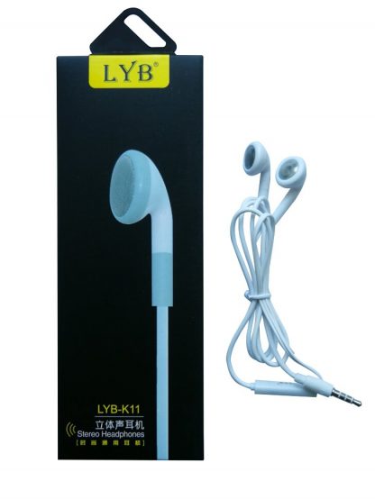Стерео наушники LYB K11 с микрофоном (белый) купить в Москве по недорогой цене