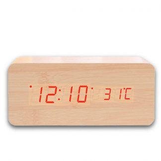 LED часы с беспроводной подзарядкой для телефона (Бежевый) купить в Москве по недорогой цене