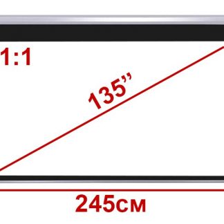 Экран для проектора 135" 1:1 245*245см с электроприводом и ДУ купить в Москве по недорогой цене