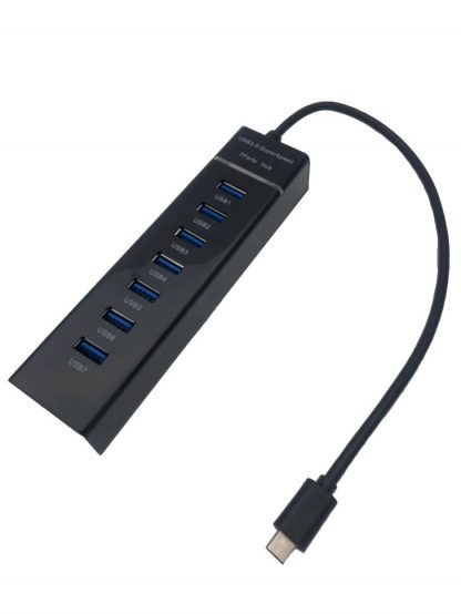 USB - концентратор на 7 разъемов (Type-C - USB3.0 x 7) купить в Москве по недорогой цене