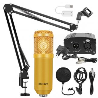 Комплект: конденсаторный микрофон BM800 (золотой)